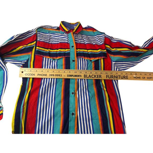 Vintage Sz 5/6 Small Roper Shirt Women’s Striped Western Cowgirl Rodeo 90s - Picture 4 of 8